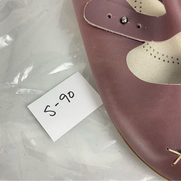 Woman’s Purple Leather Japanese Mary Jane Flats Minimalist Simplistic Size 39 - Picture 13 of 13